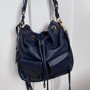 Beautiful Badgley Mischka navy shoulder/crossbody bag
